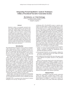 Integrating Formal Qualitative Analysis Techniques within a Procedural Narrative Generation System