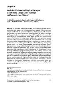 Tools for Understanding Landscapes: Combining Large-Scale Surveys to Characterize Change* Chapter 9