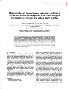 Determination of the particulate extinction-coeff icient