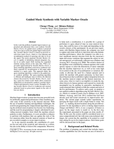 Guided Music Synthesis with Variable Markov Oracle