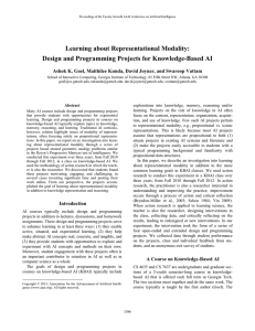 Learning about Representational Modality: Design and Programming Projects for Knowledge-Based AI