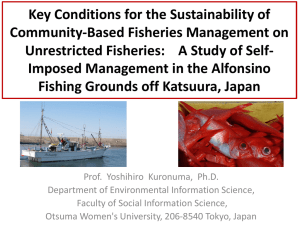 Key Conditions for the Sustainability of Community-Based Fisheries Management on
