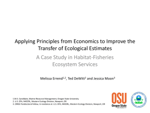 Applying Principles from Economics to Improve the Transfer of Ecological Estimates