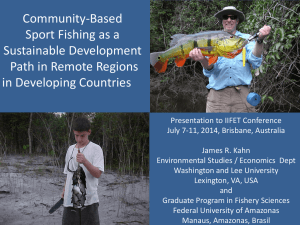 Community-Based Sport Fishing as a Sustainable Development Path in Remote Regions