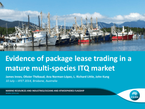 Evidence of package lease trading in a mature multi-species ITQ market
