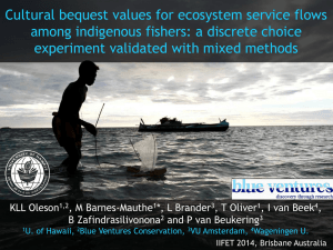 Cultural bequest values for ecosystem service flows