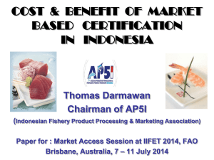 COST  &amp;  BENEFIT  OF  MARKET Thomas Darmawan