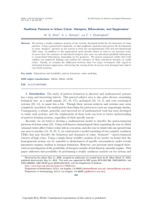 Nonlinear Patterns in Urban Crime: Hotspots, Bifurcations, and Suppression