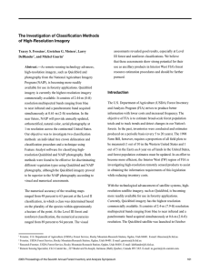 The Investigation of Classification Methods of High-Resolution Imagery