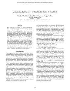 Accelerating the Discovery of Data Quality Rules: A Case Study