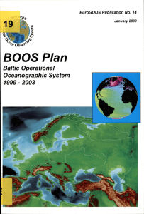 BOOS Plan Baltic Operational Oceanographic System 1999