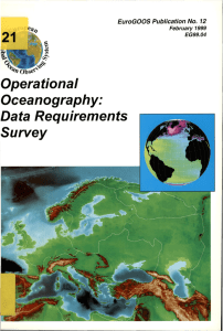 Operational Oceanography: Data Requirements Survey
