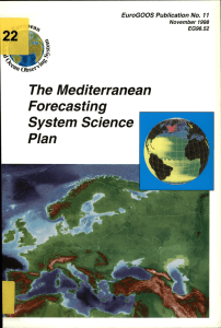 The Mediterranean Forecasting System Science Plan