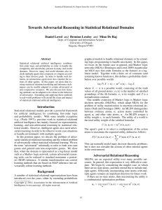 Towards Adversarial Reasoning in Statistical Relational Domains