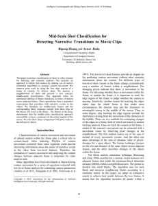 Mid-Scale Shot Classification for Detecting Narrative Transitions in Movie Clips Bipeng Zhang