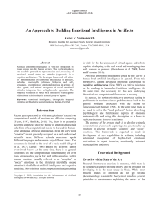 An Approach to Building Emotional Intelligence in Artifacts Alexei V. Samsonovich