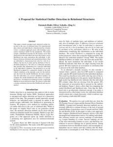 A Proposal for Statistical Outlier Detection in Relational Structures