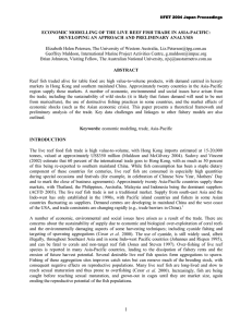 ECONOMIC MODELLING OF THE LIVE REEF FISH TRADE IN ASIA-PACIFIC: