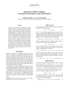 Reciprocal Collision Avoidance for Quadrotor Helicopters using LQR-Obstacles LQR Control