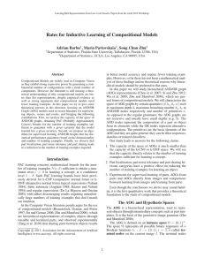 Rates for Inductive Learning of Compositional Models Adrian Barbu , Maria Pavlovskaia