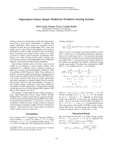 Supersparse Linear Integer Models for Predictive Scoring Systems