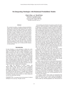 On Integrating Ontologies with Relational Probabilistic Models