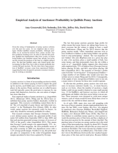 Empirical Analysis of Auctioneer Profitability in QuiBids Penny Auctions