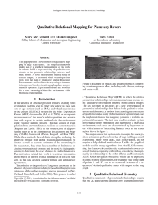 Qualitative Relational Mapping for Planetary Rovers Mark McClelland and Mark Campbell