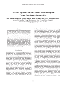 Towards Cooperative Bayesian Human-Robot Perception: Theory, Experiments, Opportunities