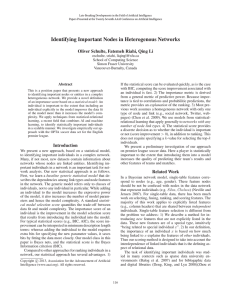 Identifying Important Nodes in Heterogenous Networks