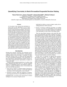 Quantifying Uncertainty in Batch Personalized Sequential Decision Making