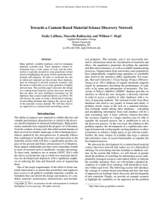 Towards a Content-Based Material Science Discovery Network