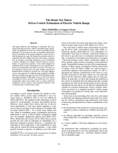 The Route Not Taken: Driver-Centric Estimation of Electric Vehicle Range Ingmar Posner