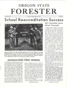 FORESTER School  Reaccreditation  Success OREG-ON  STATE