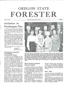 FORESTER OREGON  STATE Invitation  to Fernhopper Day