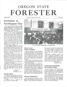 FORESTER OREGON  STATE Invitation  to Fernhopper