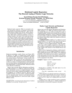 Relational Logistic Regression: The Directed Analog of Markov Logic Networks