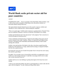 World Bank seeks private sector aid for poor countries