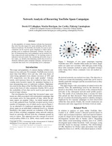 Network Analysis of Recurring YouTube Spam Campaigns