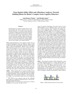 Visuo-Spatial Ability, Effort and Affordance Analyses: Towards