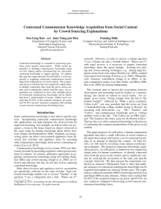 Contextual Commonsense Knowledge Acquisition from Social Content by Crowd- ourcing Explanations