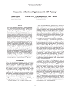 Composition of Flow-Based Applications with HTN Planning Shirin Sohrabi