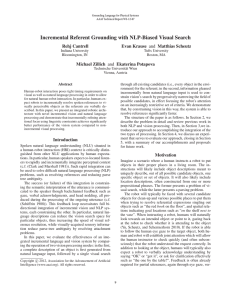 Incremental Referent Grounding with NLP-Biased Visual Search Rehj Cantrell