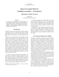 Open Government Data for Tackling Corruption – A Perspective
