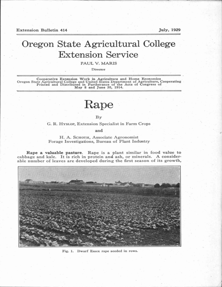 oregon-state-agricultural-college-extension-service