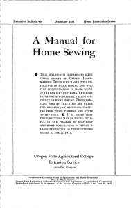 A Manual for Home Sewing