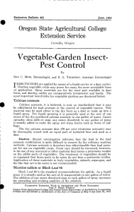 Pest Control Vegetable-Garden Insect- Oregon State Agricultural College Extension Service