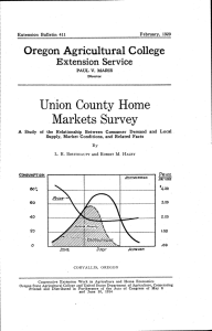 Markets Survey Union County Home Oregon Agricultural College Extension Service