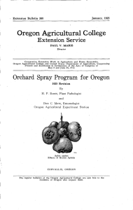 Oregon Agricultural College Extension Service Extension Bulletin 380
