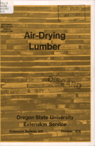Air-Drying Lumber Oregon State University Extension Service